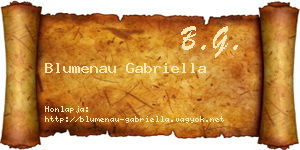 Blumenau Gabriella névjegykártya